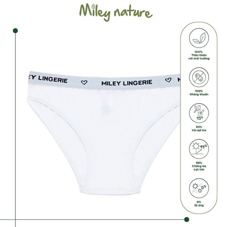 Combo 5 Quần Lót Nữ Miley Lingerie Vải Sợi Thiên Nhiên Cao Cấp Bamboo Miley Nature FBS0201