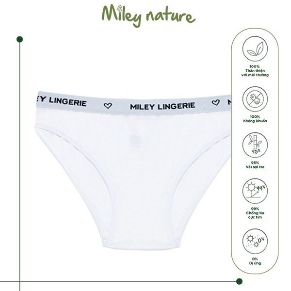 Combo 5 Quần Lót Nữ Miley Lingerie Vải Sợi Thiên Nhiên Cao Cấp Bamboo Miley Nature FBS0201