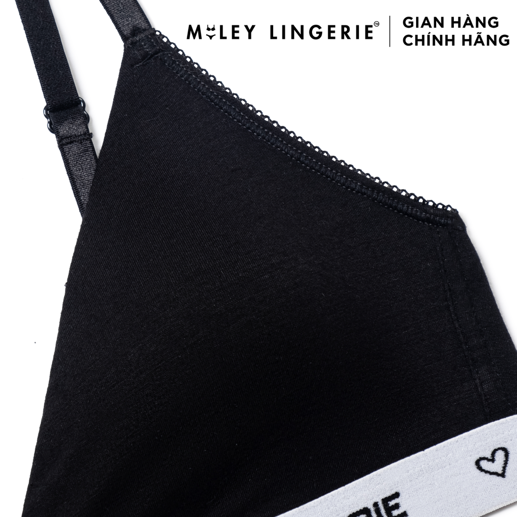 Áo Ngực Cổ V Vải Sợi Thiên Nhiên Lưng Logo Being Me Miley Lingerie