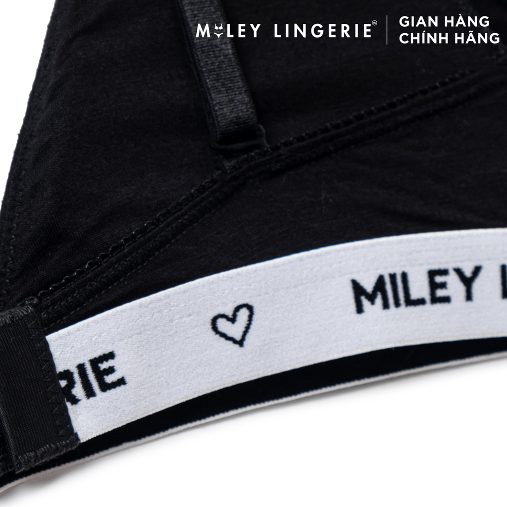 Áo Ngực Cổ V Vải Sợi Thiên Nhiên Lưng Logo Being Me Miley Lingerie