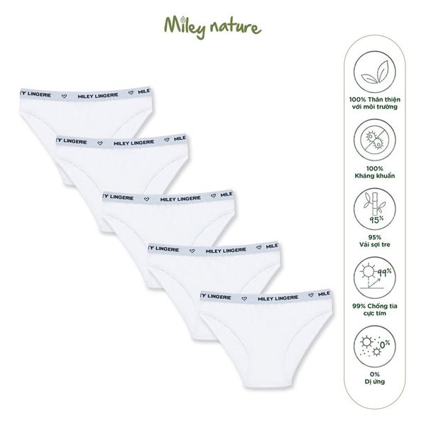 Combo 5 Quần Lót Nữ Miley Lingerie Vải Sợi Thiên Nhiên Cao Cấp Bamboo Miley Nature FBS0201