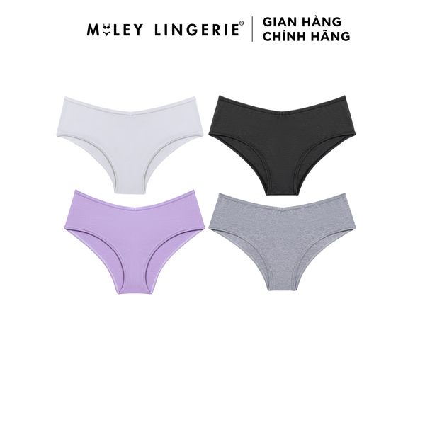 Combo 4 Quần Lưng Chéo Cotton Thiên Nhiên Being Me Miley Lingerie