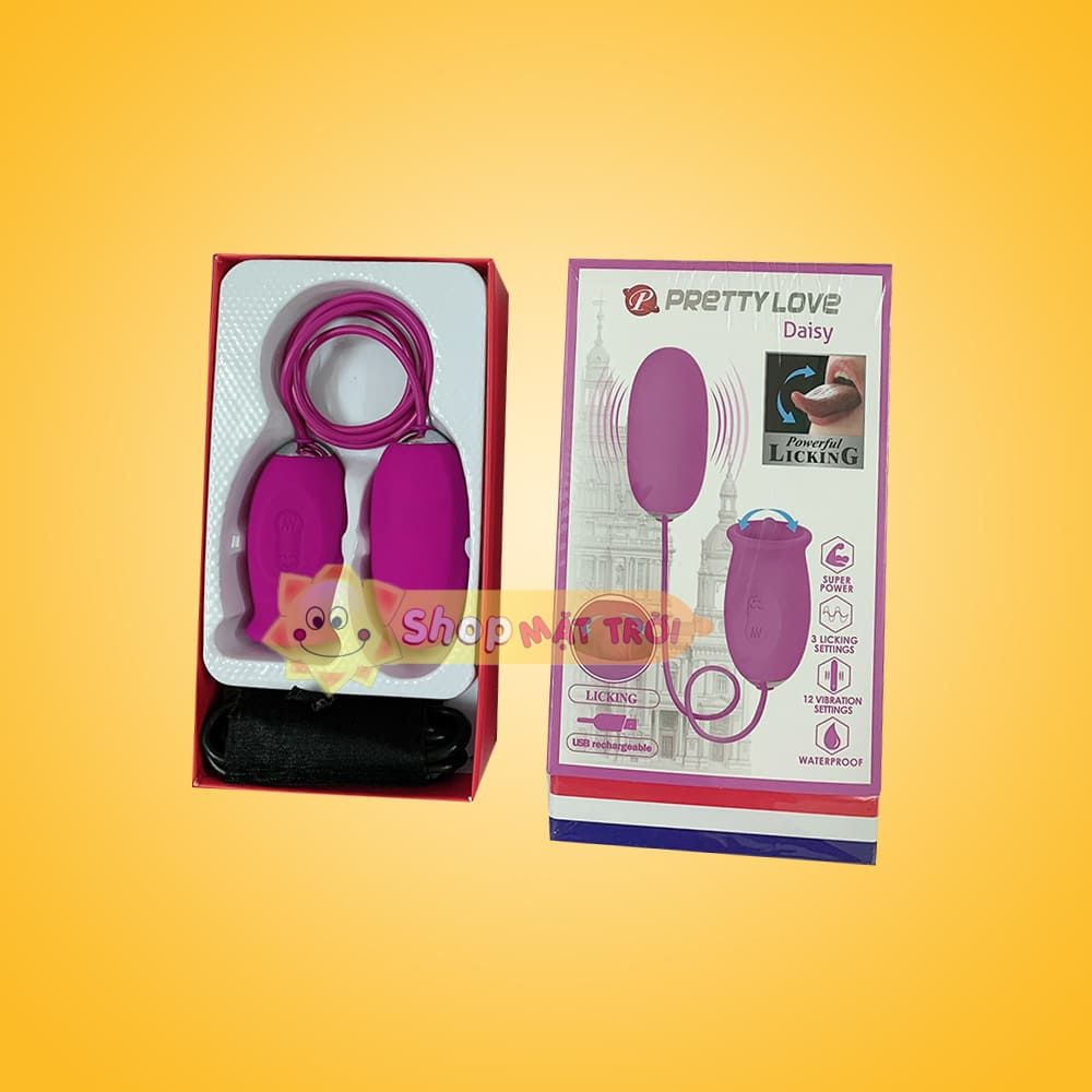 Trứng rung liếm Prettylove Daisy
