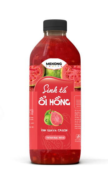  SINH TỐ TRÁI CÂY VỊ ỔI HỒNG - GANAFARM FRUIT CRUSH (950ML) 