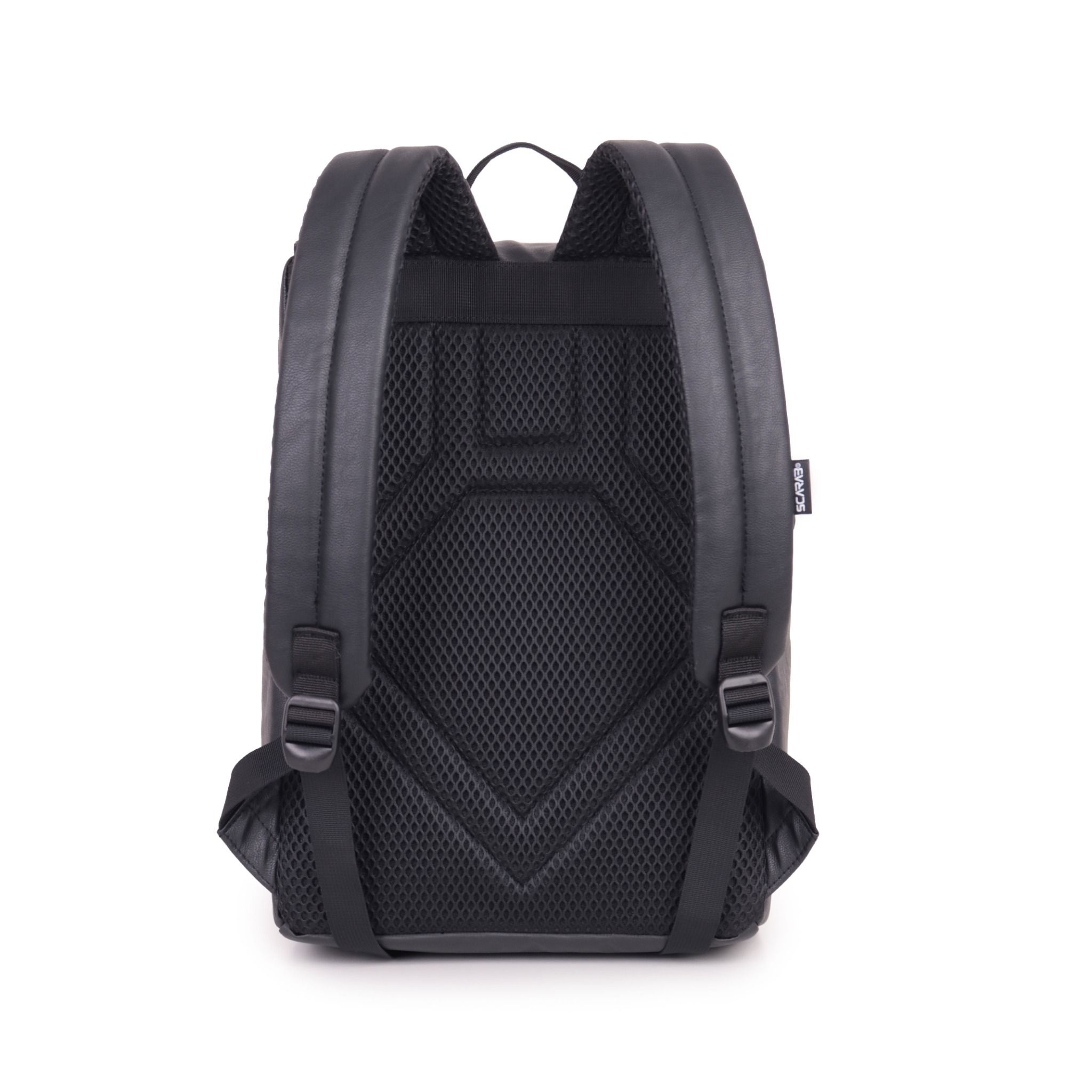  Urban Leather Backpack - Black Wrinkled 