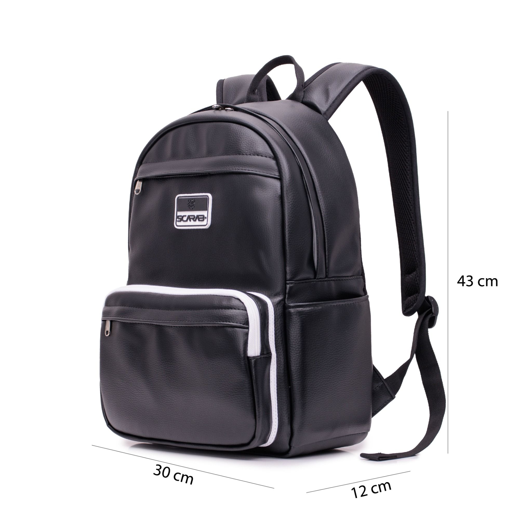  Multi Leather Backpack - Black 