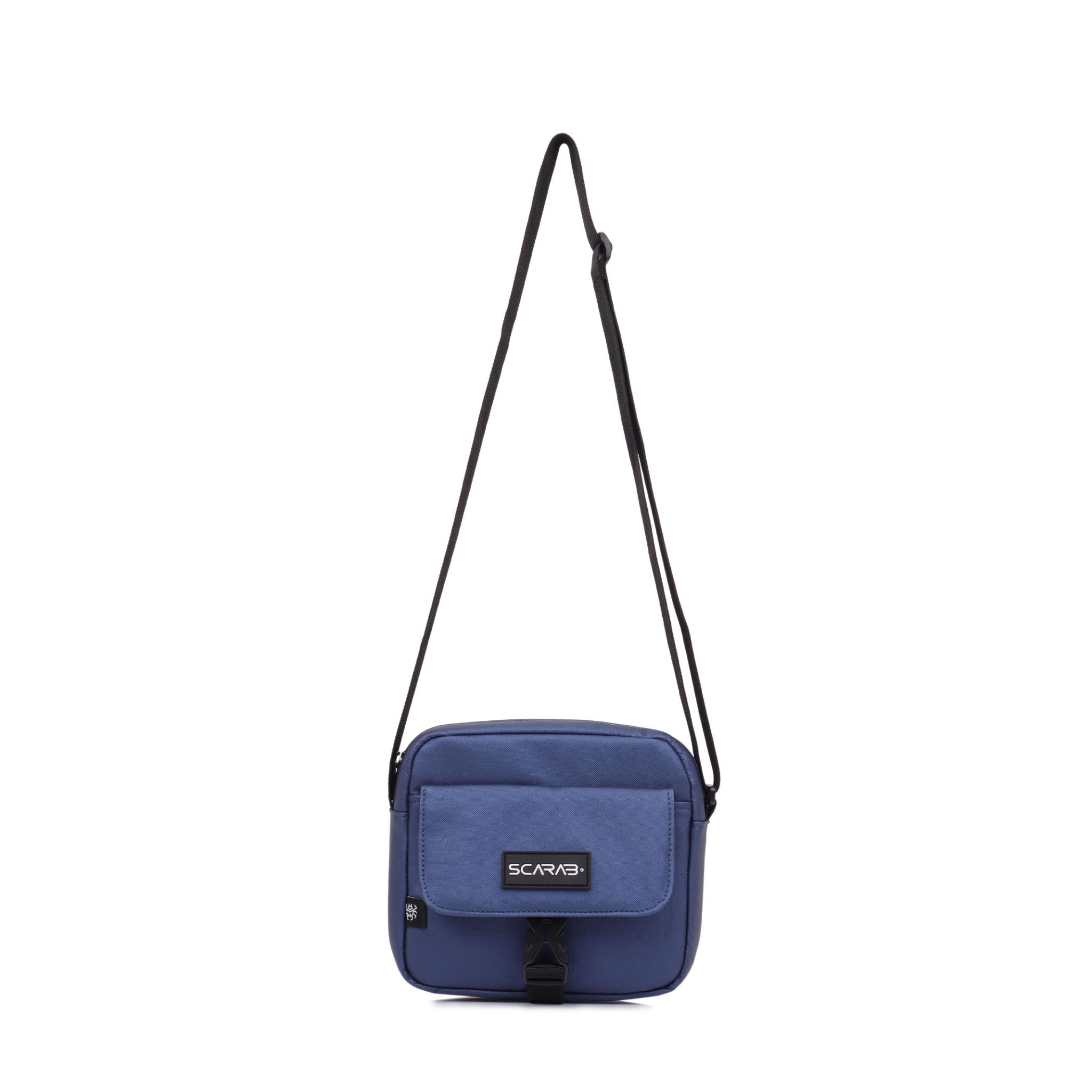  Scarab Urban Leather Shoulder Bag - Navy 