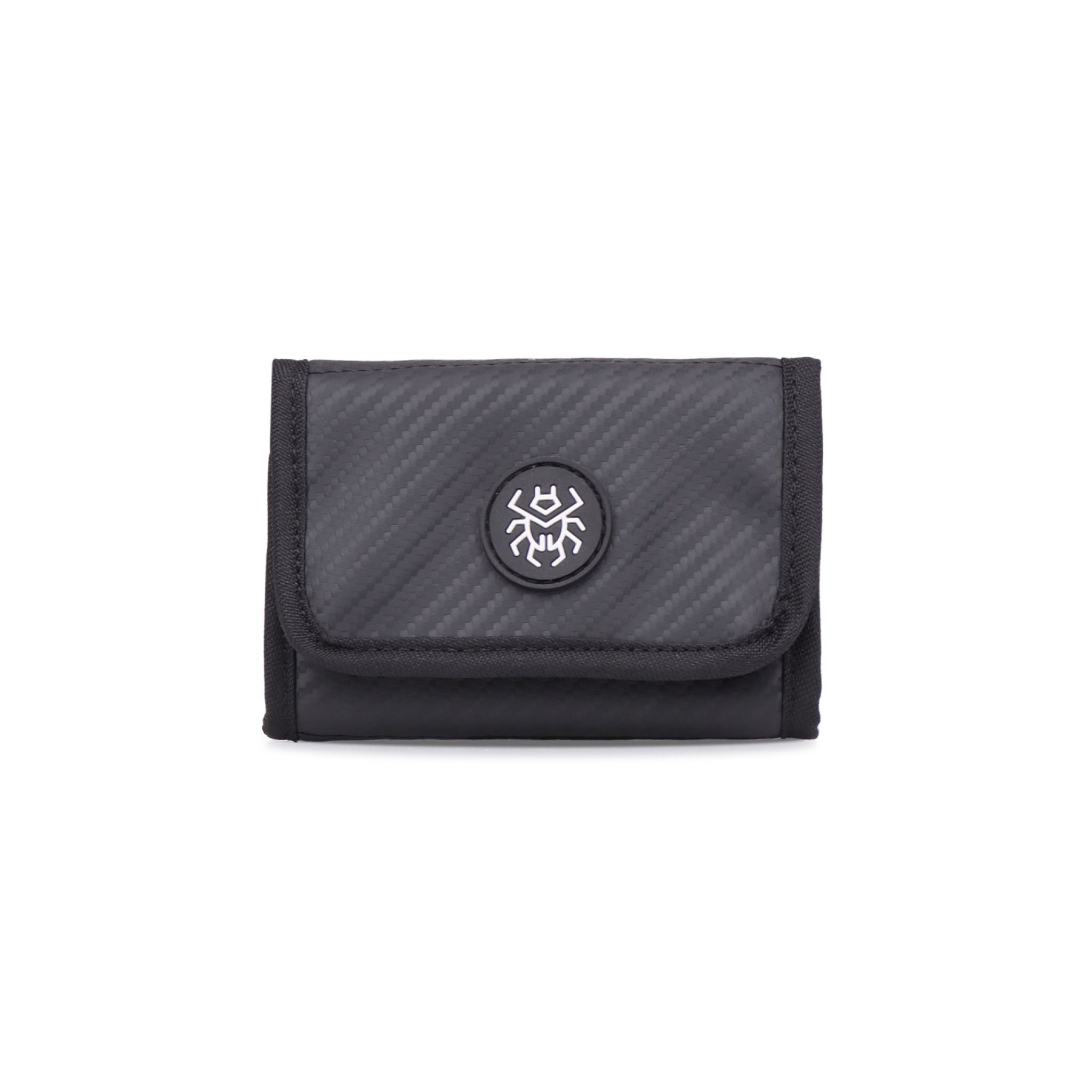  Scarab Trifold Wallet - Black PVC 