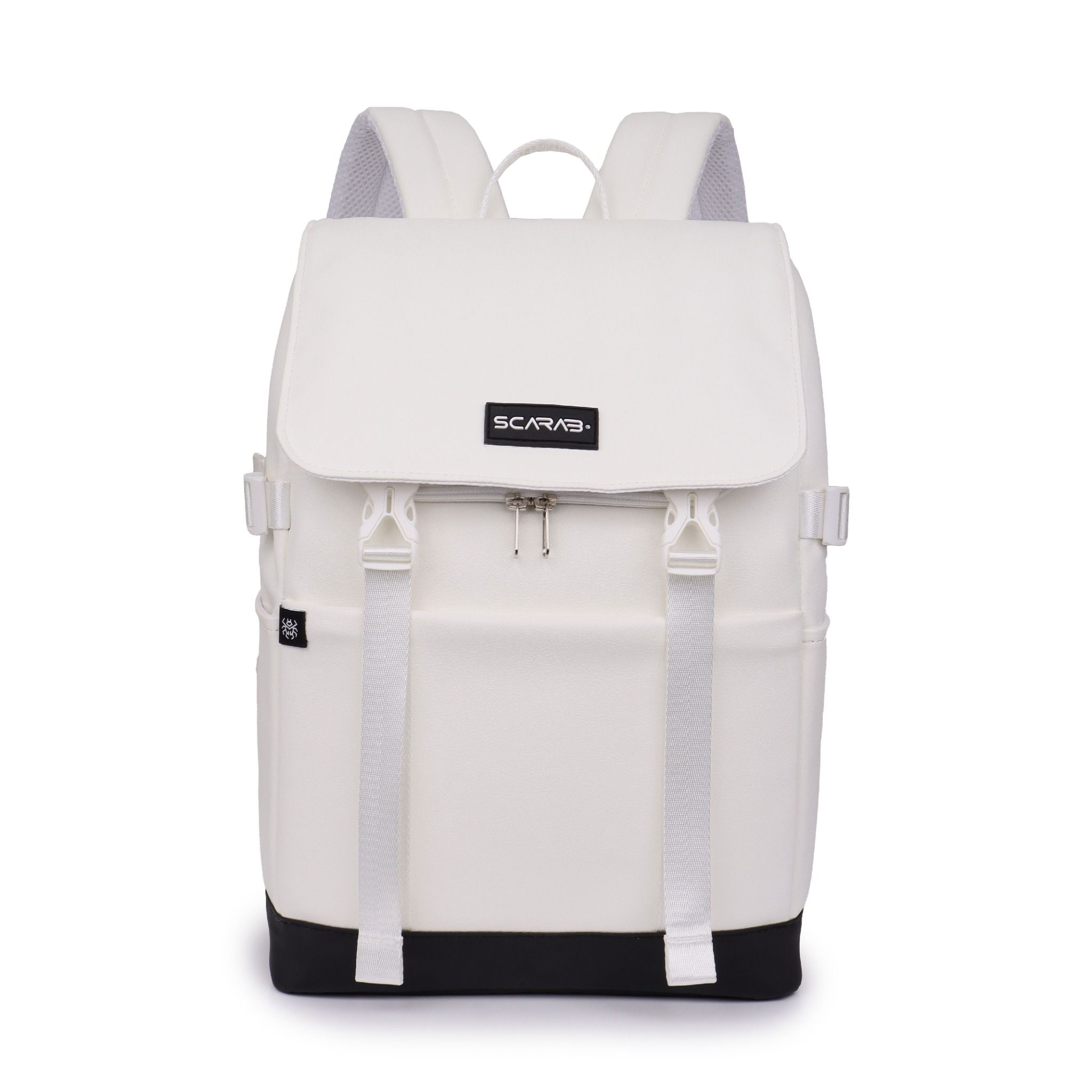  Urban Leather Backpack - White 