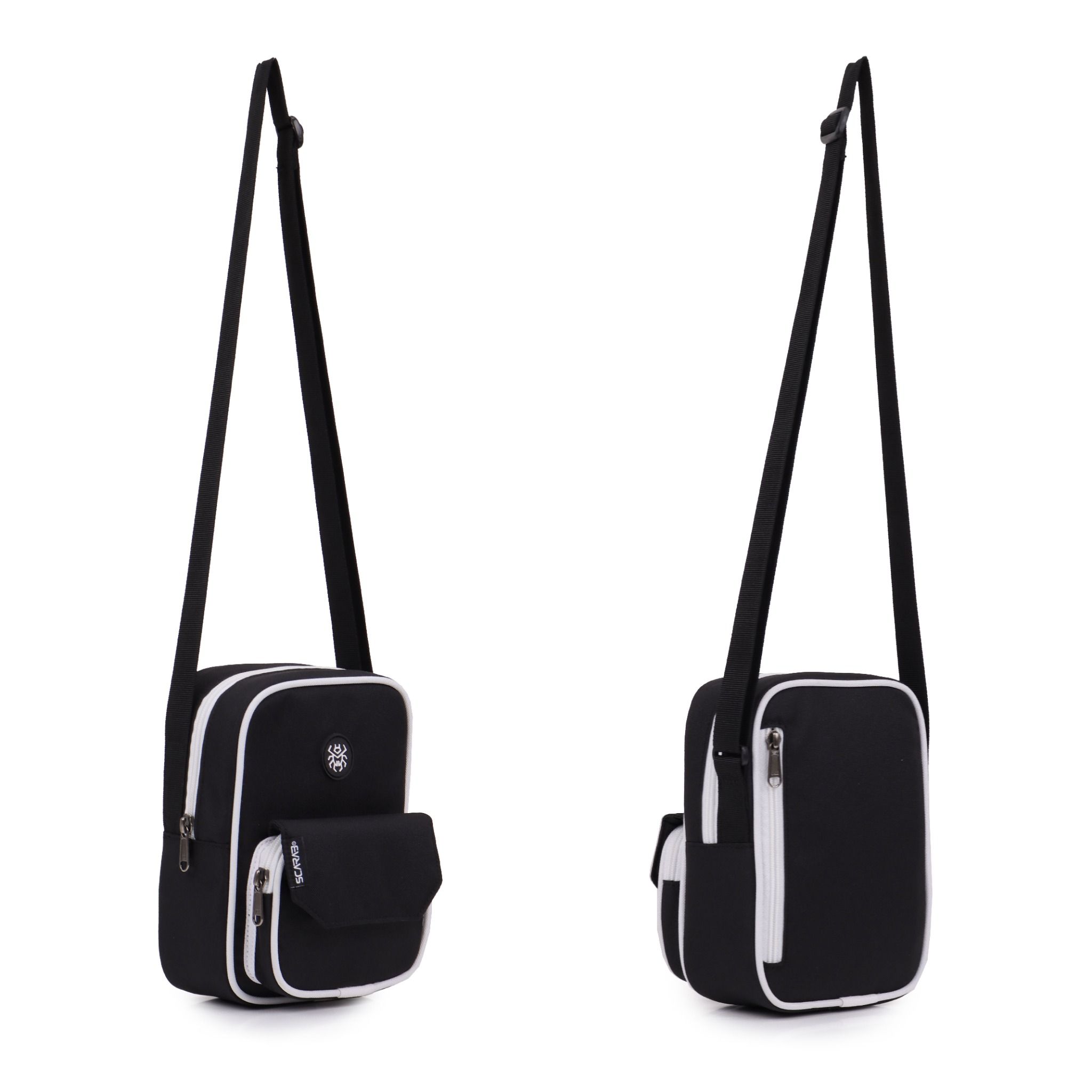  Scarab Daypack Shoulder Bag - Black White 