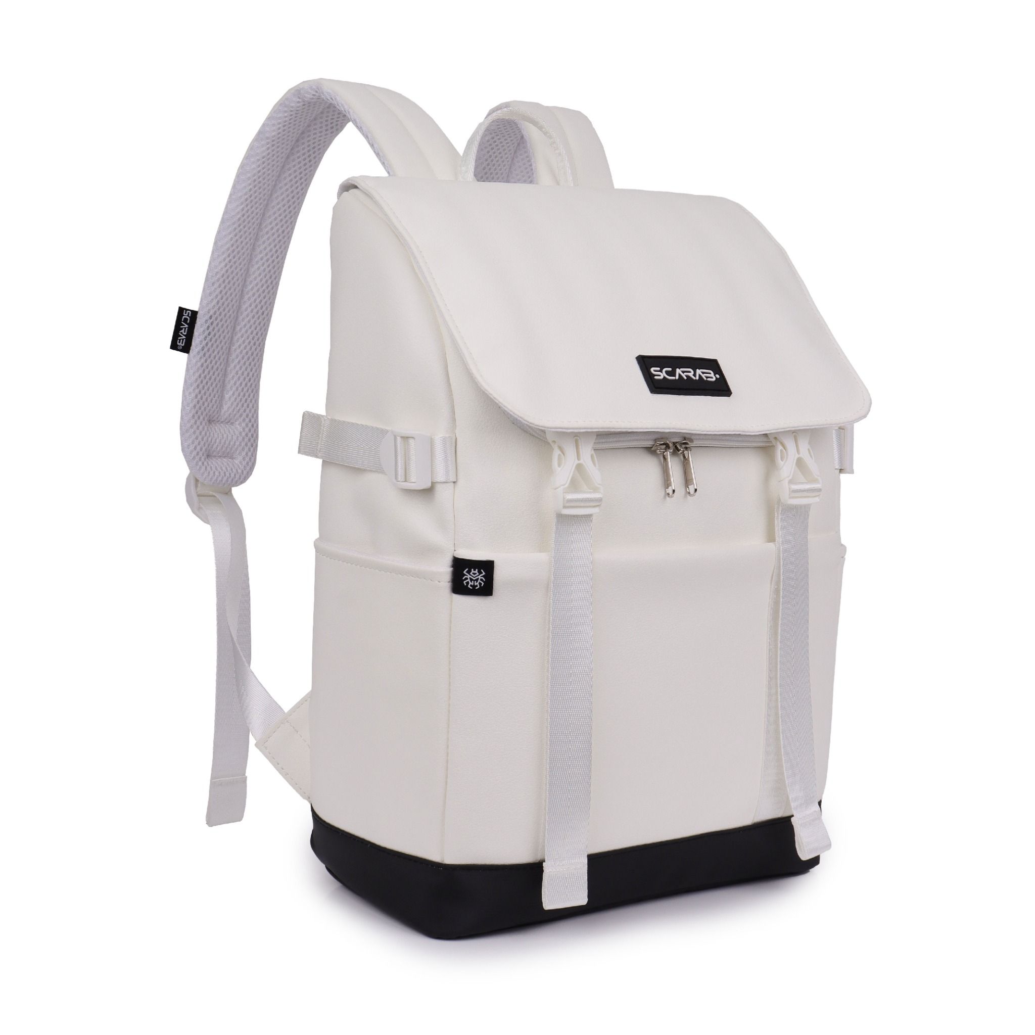  Urban Leather Backpack - White 