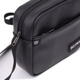 Scarab Heritage Leather Shoulder Bag - Black