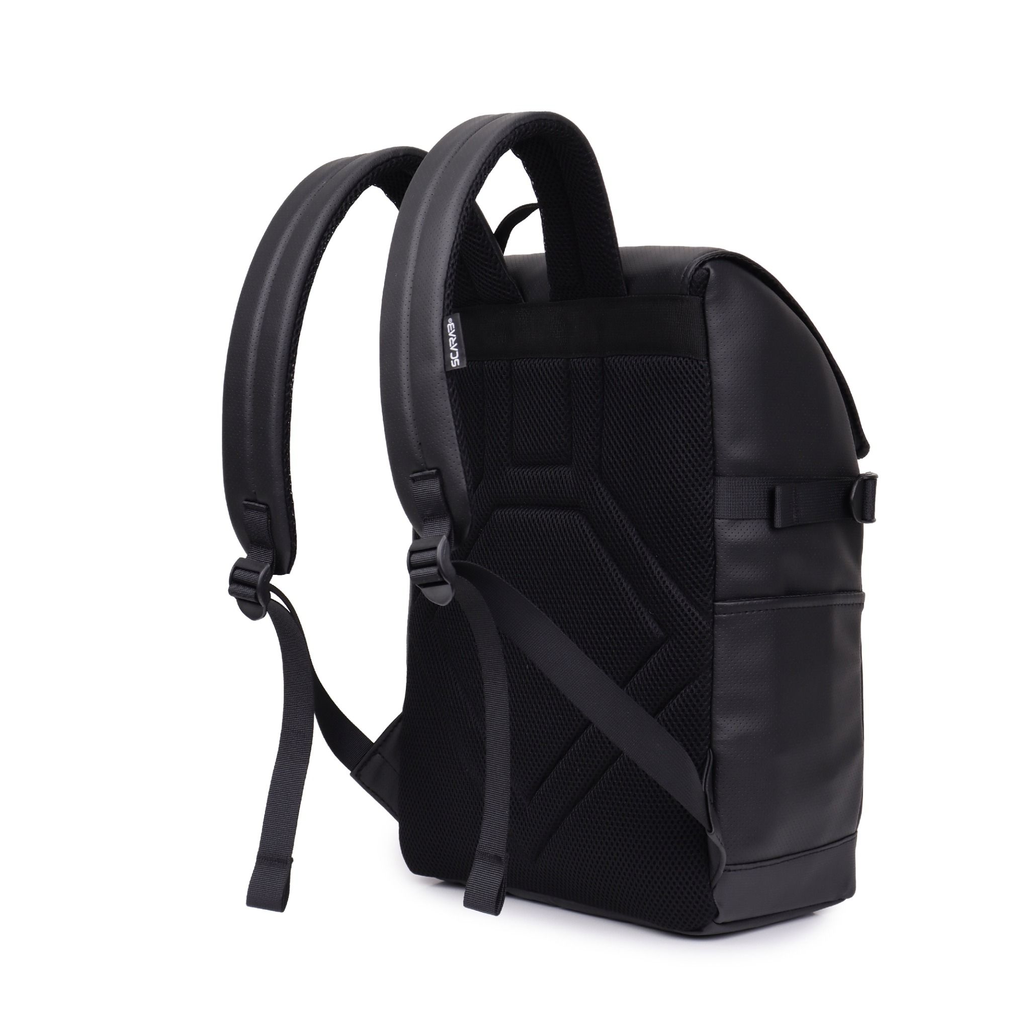  Urban Leather Backpack - Black 
