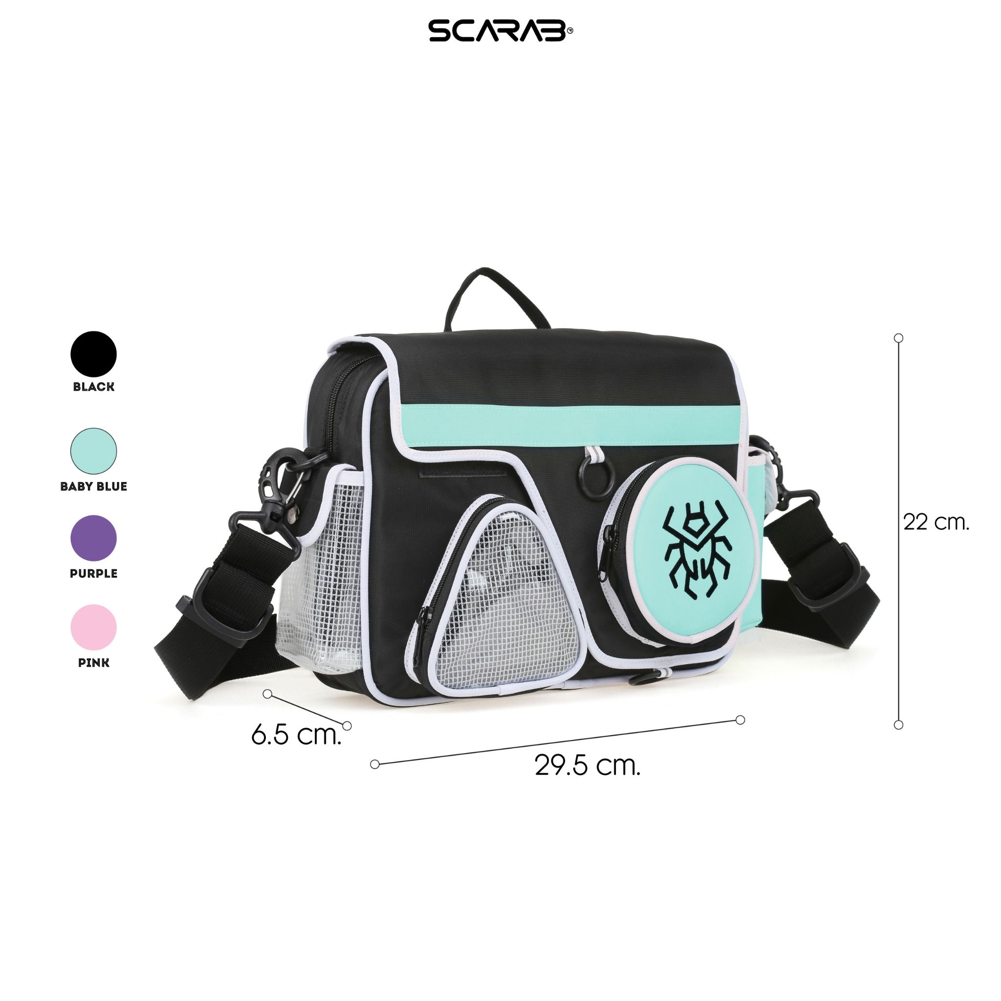SOLID SHAPES MESSENGER BAG - REFLECTIVE