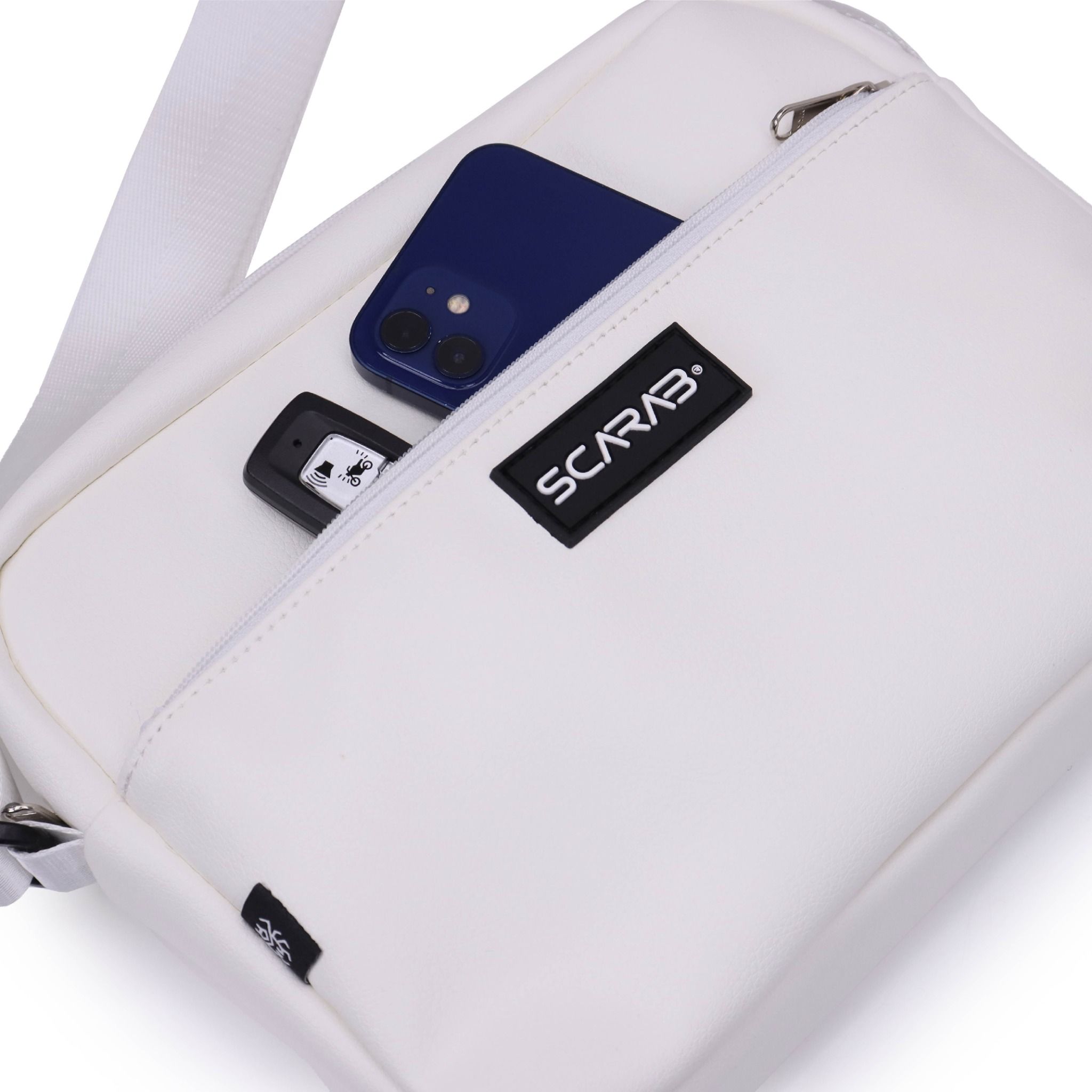  Plain Messenger Bag - White 