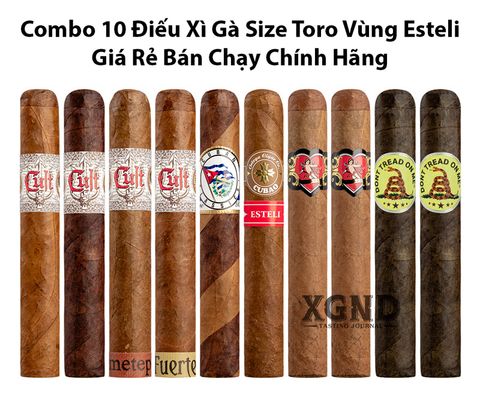 Combo 10 Điếu Xì Gà Size Toro Vùng Esteli - Cigar Giá Rẻ Bán Chạy Chính Hãng
