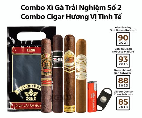 Combo Xì Gà Trải Nghiệm Số 2 - Combo Cigar Hương Vị Tinh Tế