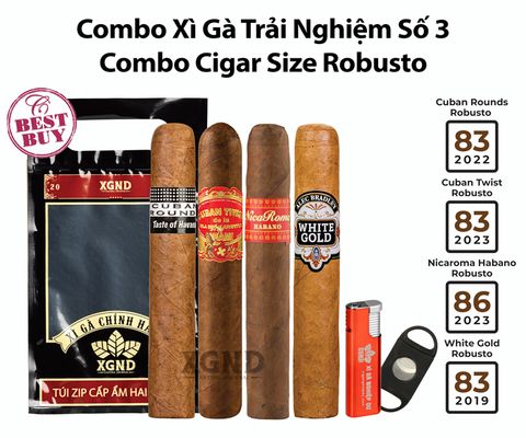 Combo Xì Gà Trải Nghiệm Số 3 - Combo Cigar Size Robusto