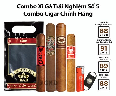 Combo Xì Gà Trải Nghiệm Số 5 - Combo Cigar Chính Hãng