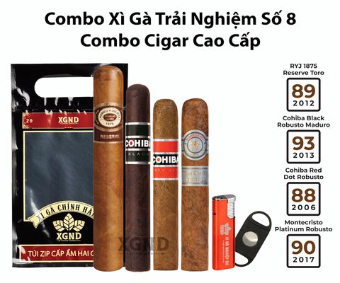 Combo Xì Gà Trải Nghiệm Số 8 - Combo Cigar Cao Cấp