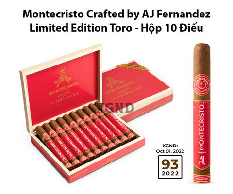 Cigar Montecristo Crafted by AJ Fernandez Limited Edition Toro - Xì Gà Chính Hãng