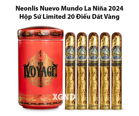 Cigar Neonlis Nuevo Mundo La Nina Hộp Sứ Limited Điếu Dát Vàng 2024 Chính Hãng