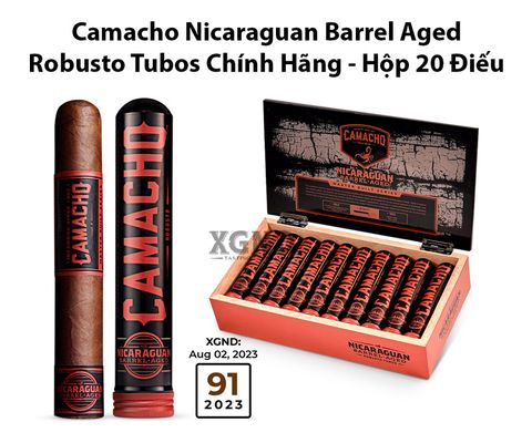 Cigar Camacho Nicaraguan Barrel Aged Robusto Tubos - Xì Gà Chính Hãng