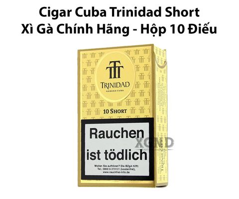 Cigar Trinidad Short 10 - Xì gà Cuba Mini Chính Hãng - Hộp 10 Điếu