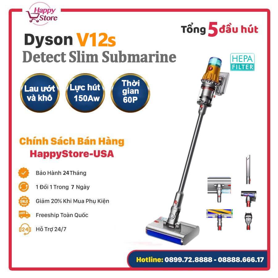 Máy hút bụi lau nhà (Khô và Ướt) Dyson V12s Detect Slim Submarine