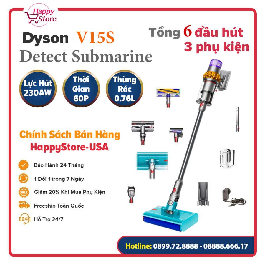 Máy hút bụi lau nhà Dyson V15S Detect Submarine