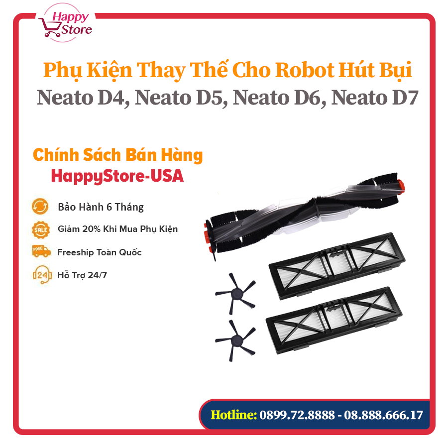 Phụ kiện thay thế cho robot hút bụi Neato D4, Neato D5, Neato D6, Neato D7