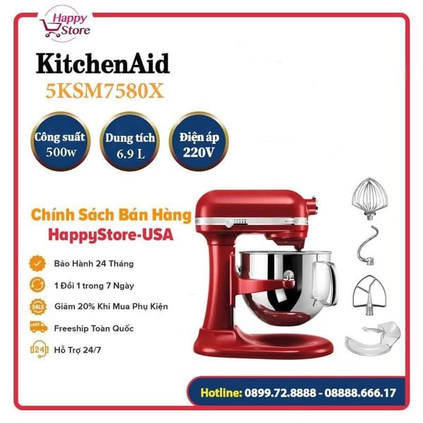 M y tr n b t KitchenAid Artisan 5KSM7580X 6.9L 220V