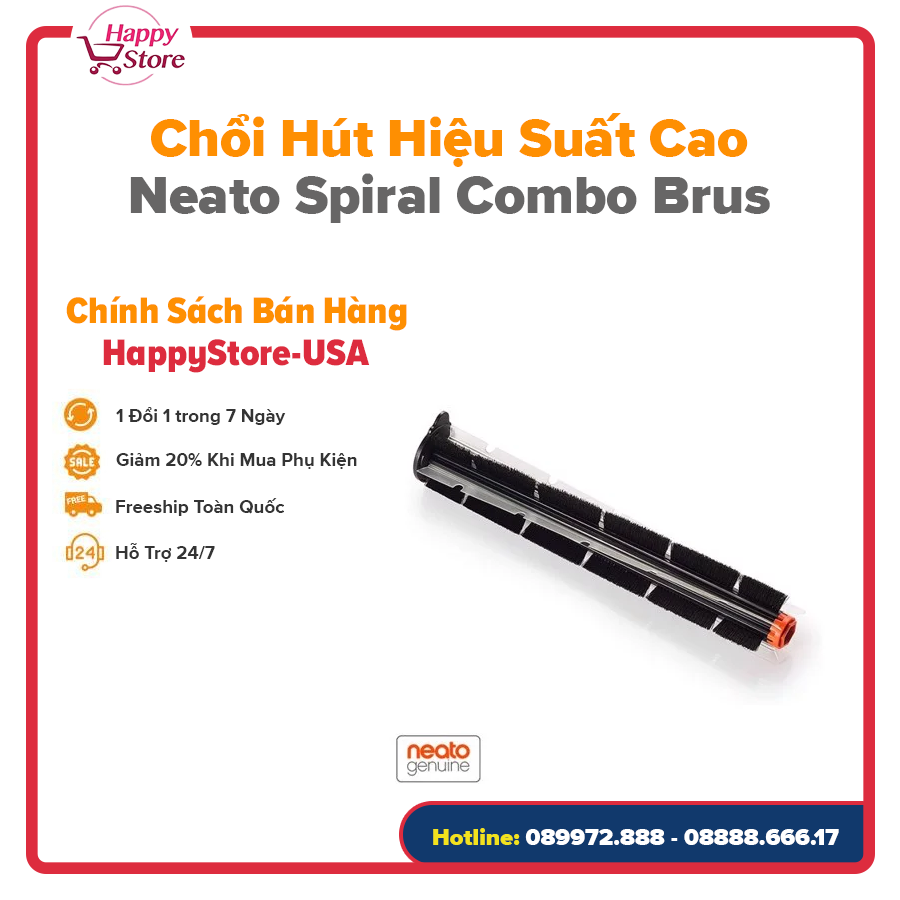 [Phụ Kiện Chính Hãng] - Chổi hút hiệu suất cao Neato Spiral Combo Brush