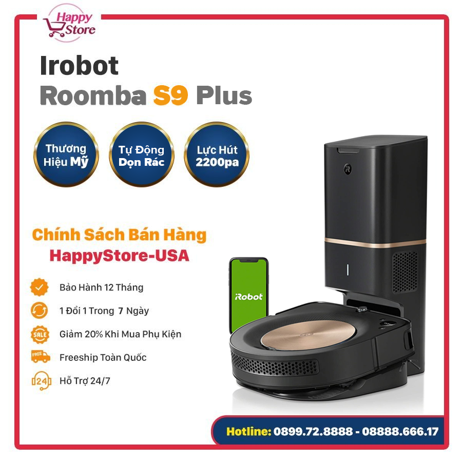 Robot Hút Bụi iRobot Roomba s9 Plus (9550)