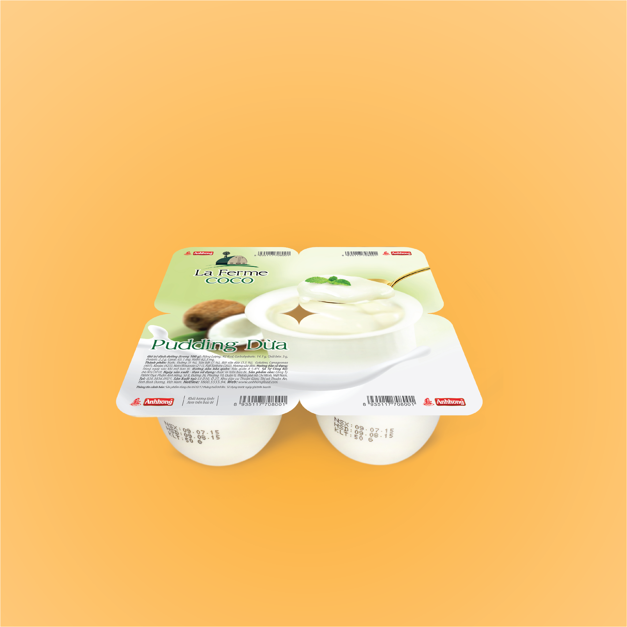 Pudding Sữa Ánh Hồng - Lốc 4 hộp x 70g
