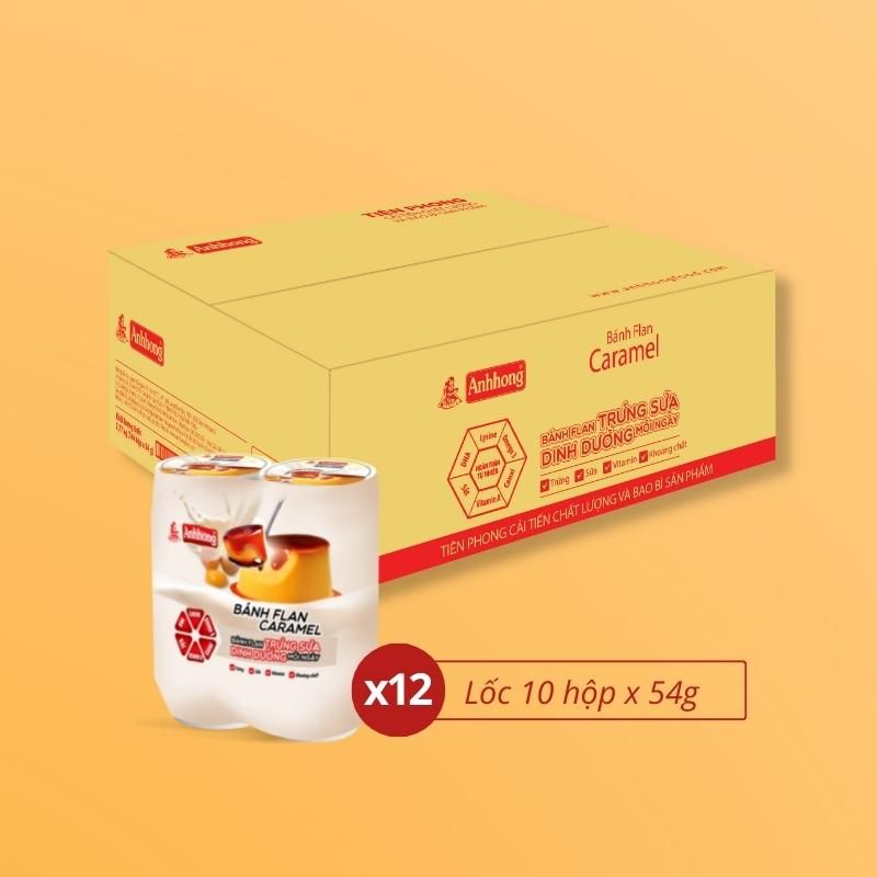Thùng Bánh Flan Caramel Truyền Thống Ánh Hồng