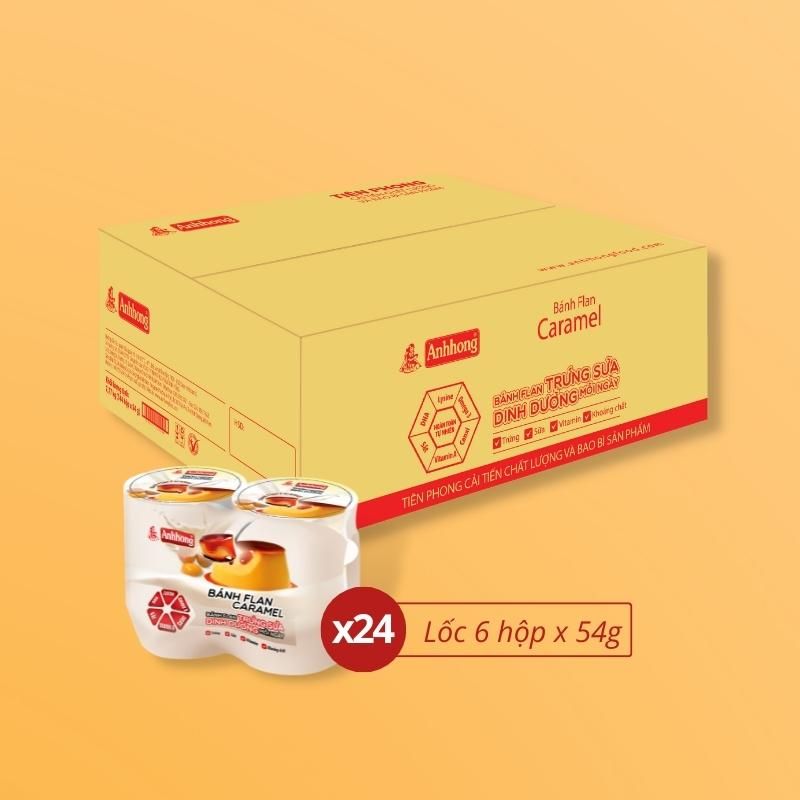 Thùng Bánh Flan Caramel Truyền Thống Ánh Hồng