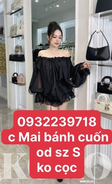 Váy dài tay trễ vai ord