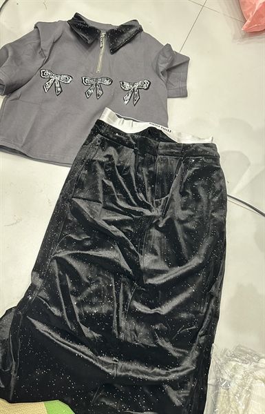 Set Miu ant 3 nơ cườm cvd nhung