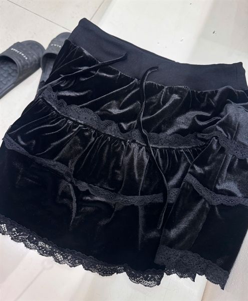 CVD nhung viền ren 1 tầng