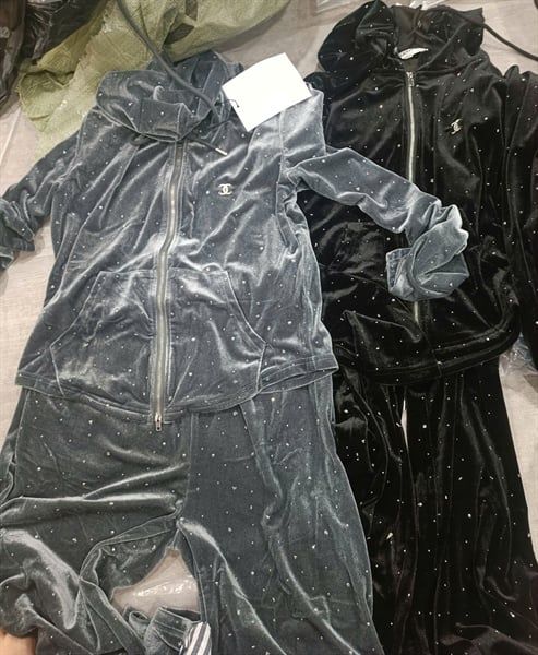 Set C nhung đính đá ak mũ quần dài