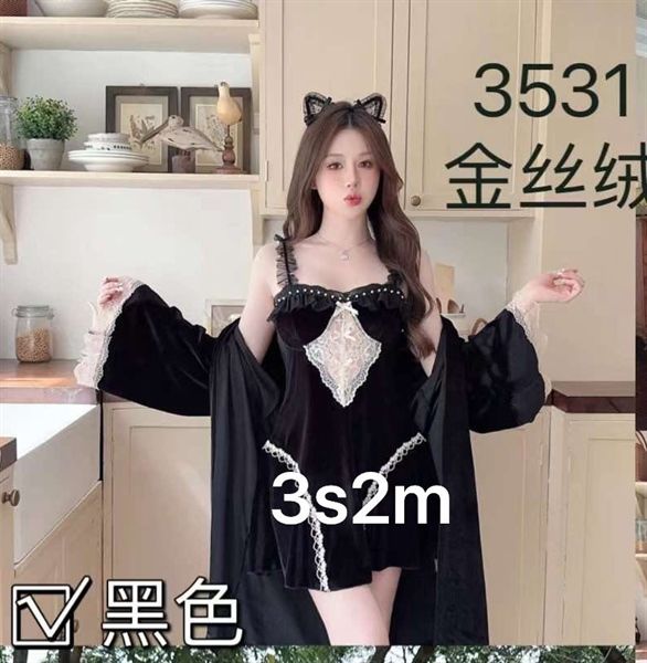 Set pzm nhung váy 2 dây viền ngọc kèm ak (3531)