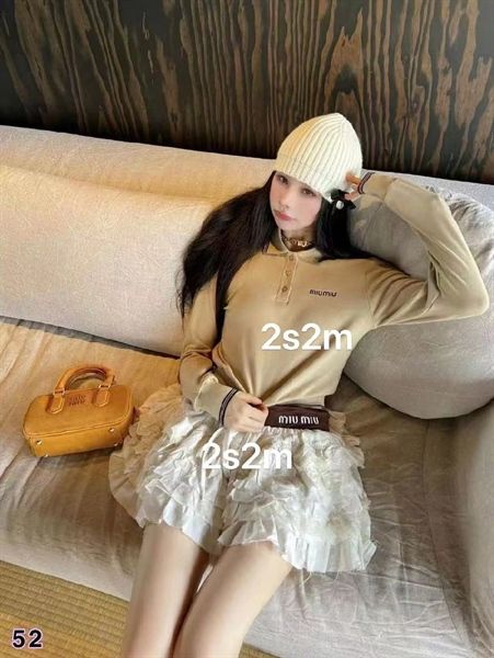 ADTN Miu cotton polo viền cổ bo gấu