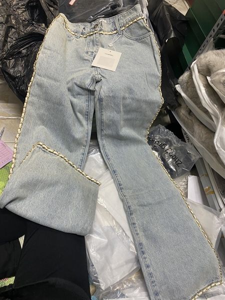 QD jean C suông viền xích