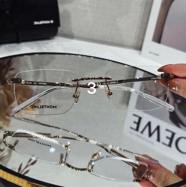 Kính Montblanc mắt CN gọng KL vàng k viền