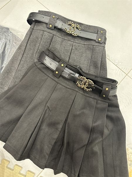 CVN C nỉ xếp li kèm belt
