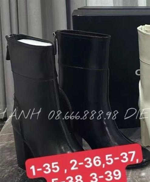 Boot C cổ thấp đế vuông 5p