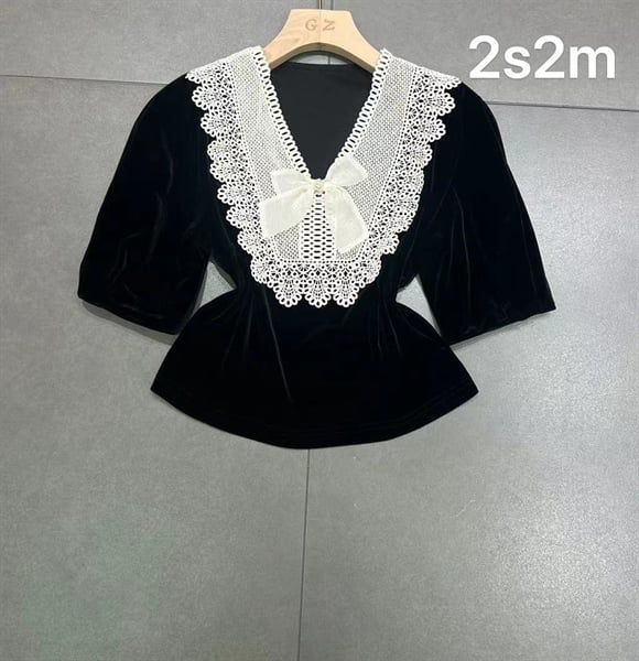 ANTN nhung ren lưới nơ ngực