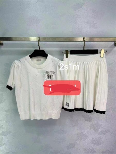 Set len Miu ant đính nơ ngọc cvn xếp li (*)