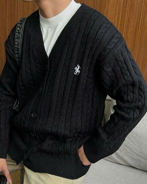 MK AK Cardigan QC 5318 Logo Ngực